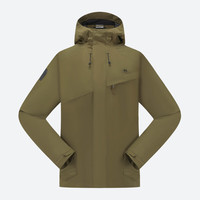迪卡侬 冲锋衣男山系登山服户外户外防水防风衣外套夹克NH500 金橄榄绿-2025年新 XL