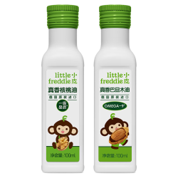 LittleFreddie Little Freddie）真香核桃油巴旦木油100ml*2瓶儿童食用油