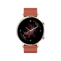 HUAWEI 华为 WATCH GT 2 时尚款 智能手表 42mm 金色不锈钢表壳 栗木红皮革表带(血氧、GPS、心率)