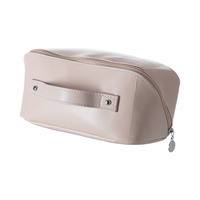 懒角落化妆品收纳包女大容量化妆包皮质收纳袋子便携出差旅行洗漱包 杏粉色