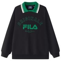 FILA 【加绒】儿童（105-170）卫衣男童女童远红外发热套头卫衣