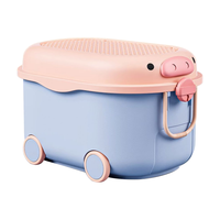 星优 儿童积木玩具收纳箱 宝宝零食储物箱家用装衣服大容量整理箱 悠悠蓝【大号】 悠悠蓝【特大号】