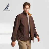 NAUTICA 【商场同款】男装秋冬新款防轻溅水双面穿立领厚外套棉服男JO4309 橡皮棕20M L