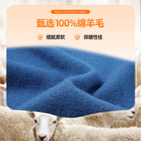 雅鹿羊毛衫男2025秋冬季100%纯羊毛针织打底衫加厚圆领简约毛衣服 绿色 M /170