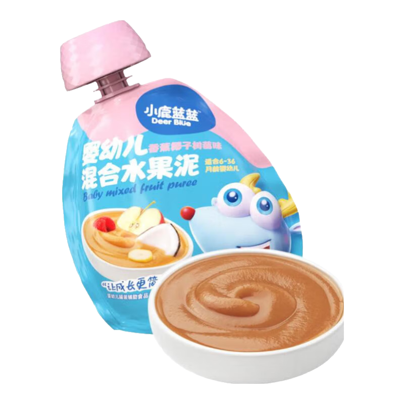小鹿蓝蓝 婴幼儿饼干 香蕉椰子树莓果泥 80g
