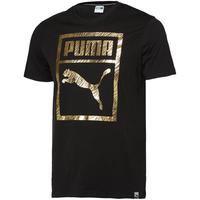 PUMA 彪马 男子运动T恤 576437-51 黑色 M