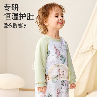 【山茶暖暖衣】婧麒婴儿睡袋秋冬款恒温儿童夹棉防踢被宝宝分腿睡袋