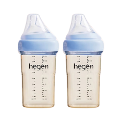 hegen 奶瓶3-6个月240ml*2（赠测温贴+储物盖）