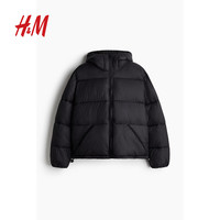 H&M 男女装户外立领连帽宽松保暖疏水棉衣