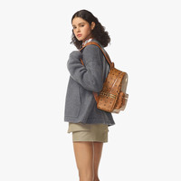 MCM STARK 小号款铆钉背包双肩包 干邑色