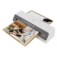 得力 家用办公照片塑封机过塑机可用a4及以下塑封过塑膜小型商用相片过胶压膜机时尚外观 GQ403