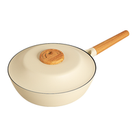 SANHO 三禾 炒锅(26cm、有涂层、不粘、铝合金、暖阳黄)