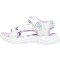 SKECHERS 斯凯奇 Glimmer Kicks 女童凉鞋 302965L/WLV 白色/薰衣草色 37码