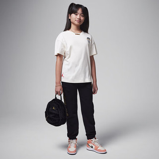 Jordan HV8004-010 毛绒材质 黑金 迷你双肩包