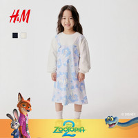 H&M 【疯狂动物城联名】HM童装儿童女童裙子朱迪兔印花公主裙1318138