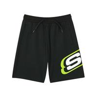 SKECHERS 斯凯奇 KNITSHORTS 男童短裤 L221B127/0018 碳黑 120cm