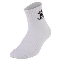 KELME卡尔美毛巾底运动袜男女 透气跑步短袜K15Z907 黑色 L(42-44)