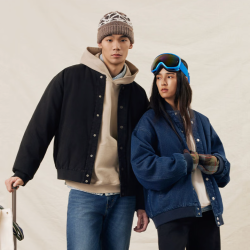 Levi's 男女同款 飞行员夹克牛仔羽绒服 005MZ-0000