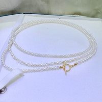 慕绢诸暨天然淡水珍珠项链秋日长款baby珍珠毛衣链3-4mm正圆几乎 3-4mm正圆几乎无瑕 长度120cm 左右