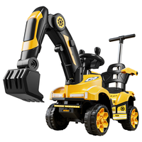 移动端、京东百亿补贴：贝趣 儿童电动挖掘机可坐人可骑挖机遥控车挖土机2-男孩玩具 卡通