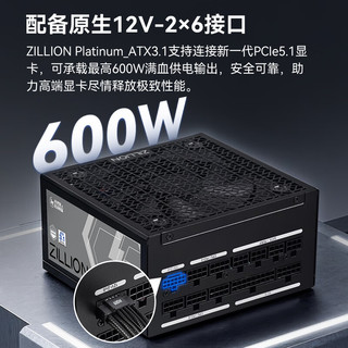 SUPER FLOWER振华 ZILLION P850W 白金牌全模组 ATX3.1电源