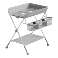 ABCmokoo 尿布台婴儿护理台多功能可折叠-莫兰迪灰PROMAX款-直播专享