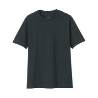 MUJI 無印良品 男士圆领短袖T恤 ABA01A1S 黑色 XS