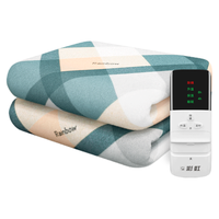 彩虹单人自动断电智能定时除螨拉毛绒电热毯电褥子1.8*1.0米 【拉毛绒定时除螨】1.8*1.0米