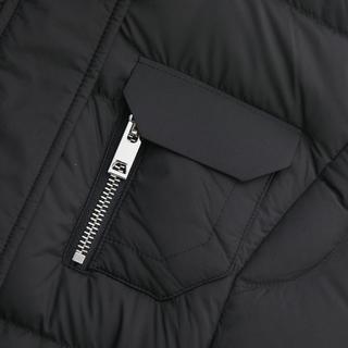纳纹 【90%白鸭绒】可拆卸连帽中长款斜口袋羽绒服冬季加厚保暖外套