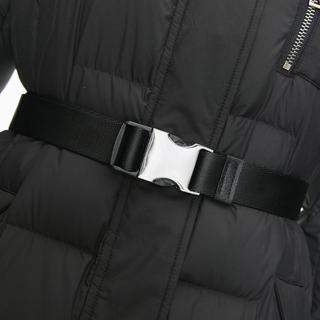 纳纹 【90%白鸭绒】可拆卸连帽中长款斜口袋羽绒服冬季加厚保暖外套