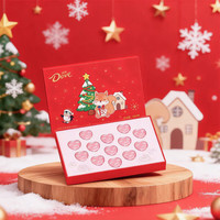 德芙 心语13粒圣诞礼盒休闲零食糖果大礼包巧克力A 红色圣诞礼盒