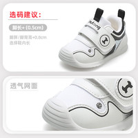 牧童清仓学步鞋秋冬款童鞋男童婴儿鞋软底女宝宝步前鞋可爱网面关键鞋 墨白6153（舒适双网） 24 鞋内长15.8cm