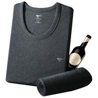 七匹狼男士保暖内衣套装纯棉毛衫春秋青年圆领薄款防寒秋衣秋裤男