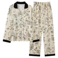 月子服产后纯棉11月份大码睡衣秋冬带胸垫产妇待产哺乳家居服