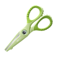 deli 得力 6071 卡通小鳄鱼剪刀 绿色 单把装