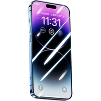 品胜 适用苹果14Pro钢化膜 iPhone14Pro手机膜全屏高清钢化膜保护贴膜防摔抗指纹前膜 2片装