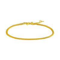 老庙黄金足金999麦穗链手链复古经典金丝缠绕吉祥顺遂肖邦手链