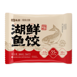 七鲜私厨 宿迁湖鲜鱼饺500克24只鲢鱼猪肉水饺早餐夜宵速食生鲜食品速冻
