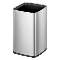 EKO张若昀代言 垃圾桶客厅酒店办公大号双层垃圾篓 9084砂钢10L
