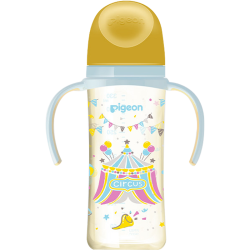 贝亲 奶瓶ppsu新生儿一岁以上宝宝奶瓶吸管配件把手奶瓶彩绘 LL号 330ml 9-12月