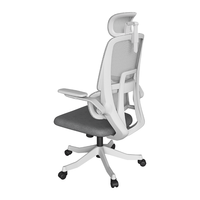 歌德利C12人体工学椅电脑椅家用办公座椅电竞椅久坐学习舒适转椅子 灰(乳胶坐垫+腰背分离)+头枕