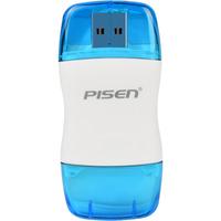 PISEN 品胜 USB2.0高速读卡器SD/TF多功能二合一读卡器支持单反相机行车记录仪监控电脑iPad手机内存卡
