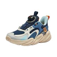 鸿星尔克童鞋男童运动鞋冬季透气女童休闲跑步鞋儿童耐磨防滑跑鞋 藏深蓝/云雾灰 -偏小1码 37