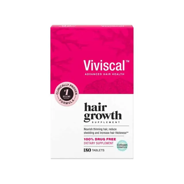 Viviscal生发片非米诺口服天然女用防脱养发头发生长生物素180粒