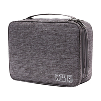 侑家良品数据线收纳包旅行便携电源整理袋 大号三层 数码收纳包-加大号三层