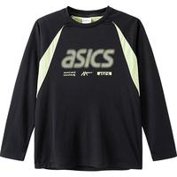 亚瑟士 儿童26年圆领网眼透气球衣风T恤插肩袖吸湿排汗 9000黑色 175