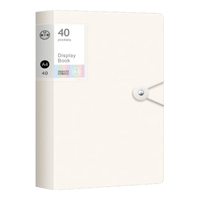 西玛 A4/40页资料册用多层试卷收纳袋文件夹 孕检报告插页收纳册 皓月白 22479