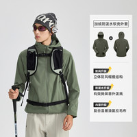 TOREAD/探路者 防风防泼水 软壳衣 【小格子绒】浅灰绿-TAEEBN91818 XL