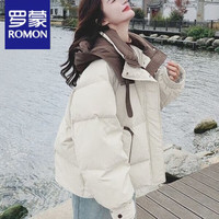 罗蒙 女士连帽短款羽绒棉服 2025年冬季新款