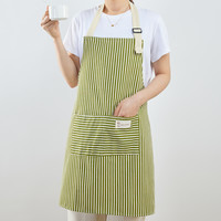 优勤 夏季薄款透气棉麻围裙 女家用厨房专用工作服